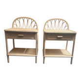 Duo de tables de chevet vintage