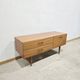 Vintage Mahogany-Coloured Sideboard with Brass Handles – 1990s