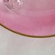 Vintage glasses service cup pink for 7 with service bowl