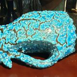 Turquoise blue vintage pitcher
