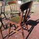 Set of 4 vintage reupholstered English country seat ltd bistro chairs