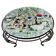 Vintage coffee table J&G Picard Vallauris – Glazed ceramic top with Japonese-style decoration