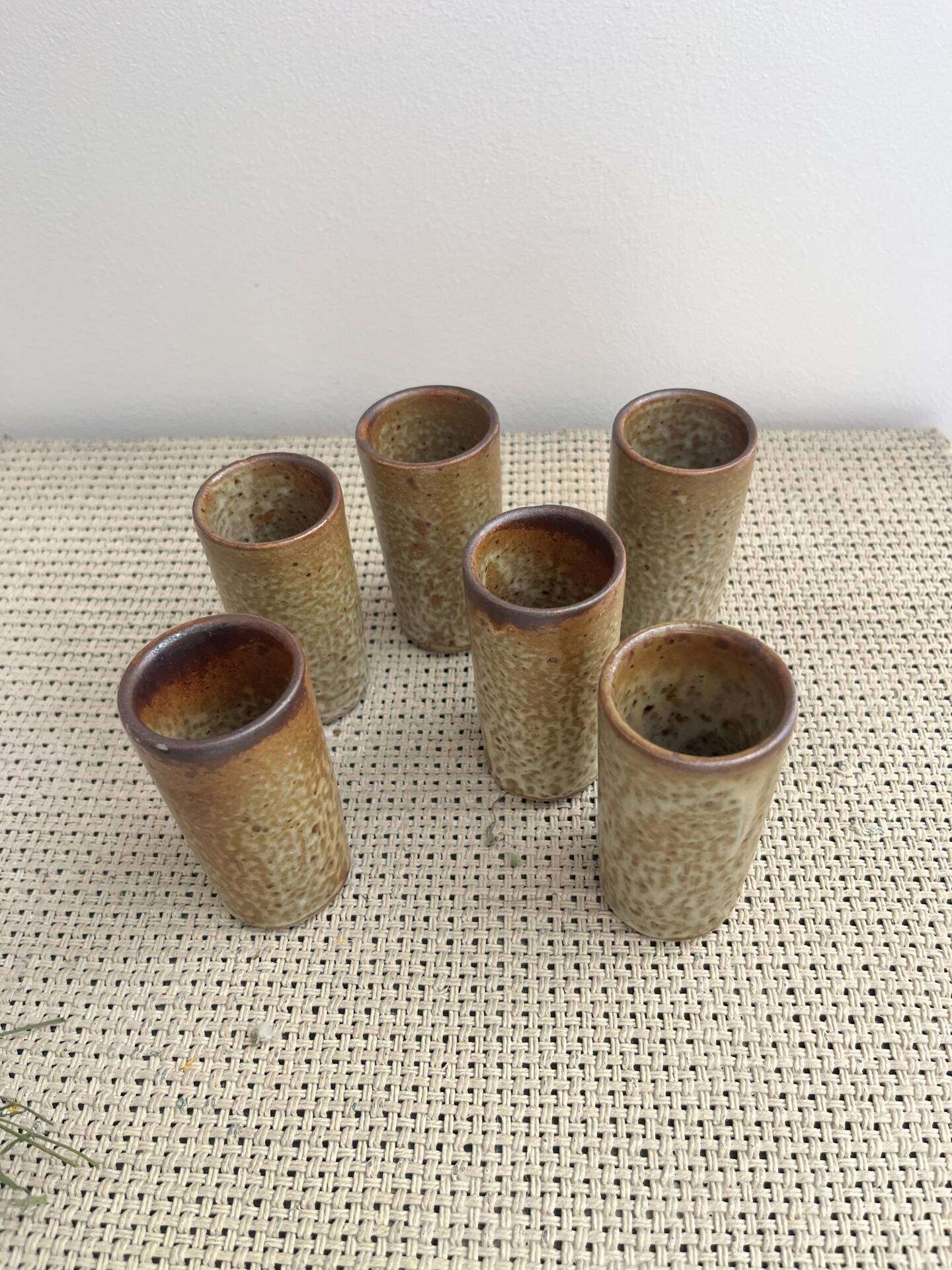6 stoneware vases