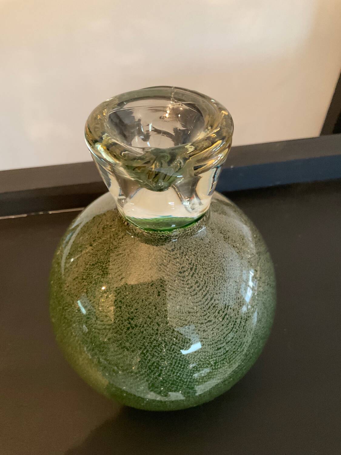 Vintage Murano vase in bubble-blown glass paste