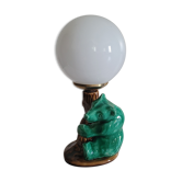 Ceramic green bear lamp