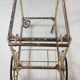 Service trolley serving gilded brass style Maison Baguès
