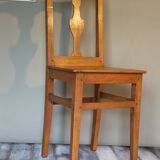 Lorraine Art Populaire chair at the end of the 19th century with a baluster back