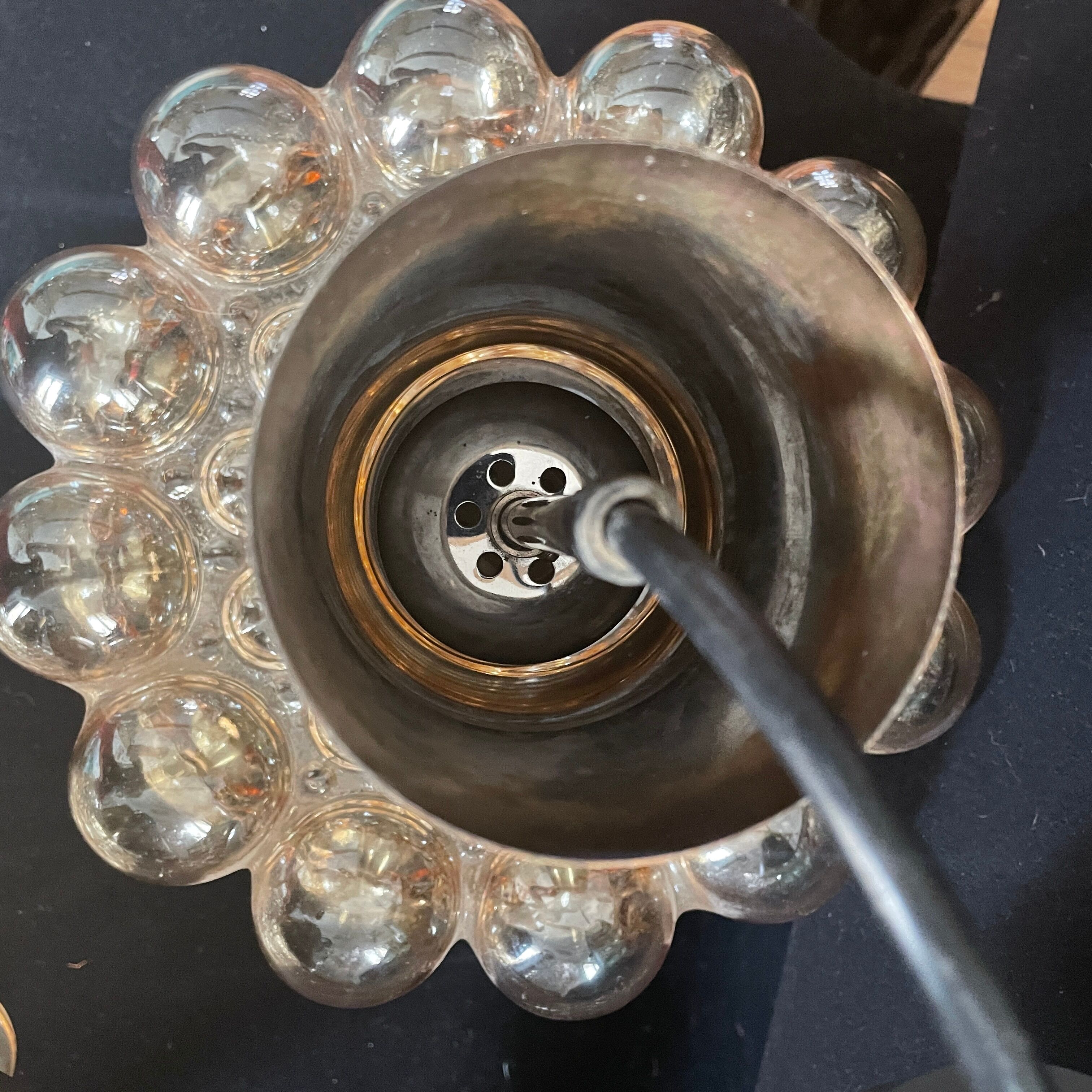 suspension bubble Helena Tynell Limburg glass lamp 1970 design