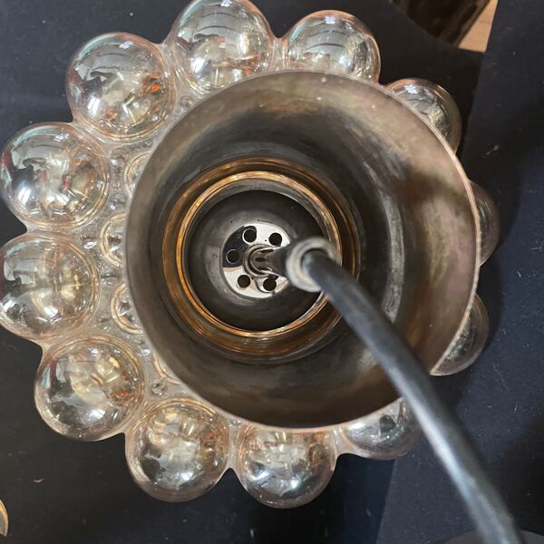Suspensions bubble Helena Tynell Limburg verre lampe 1970 design