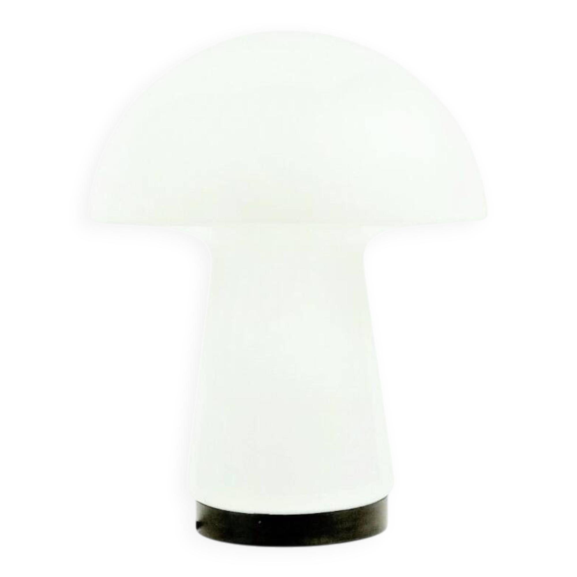 Large Space Age Mushroom Opaline Glass Table Lamp from Limburg, 1960s/1970s