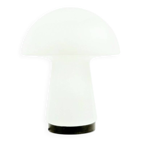 Large Space Age Mushroom Opaline Glass Table Lamp from Limburg, 1960s/1970s