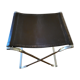 Tabouret pliant en acier et cuir