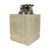 Travertine lighter, cubic, 80s