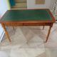 Minister's desk style L. Philippe – 2 drawers – cherry wood – faux leather desk mat