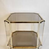 Coffee table 70s plexiglas / smoked glass