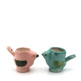 Two bird-shaped ceramic egg cups, 1970s