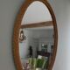 Vintage rattan braided mirror 65x44cm