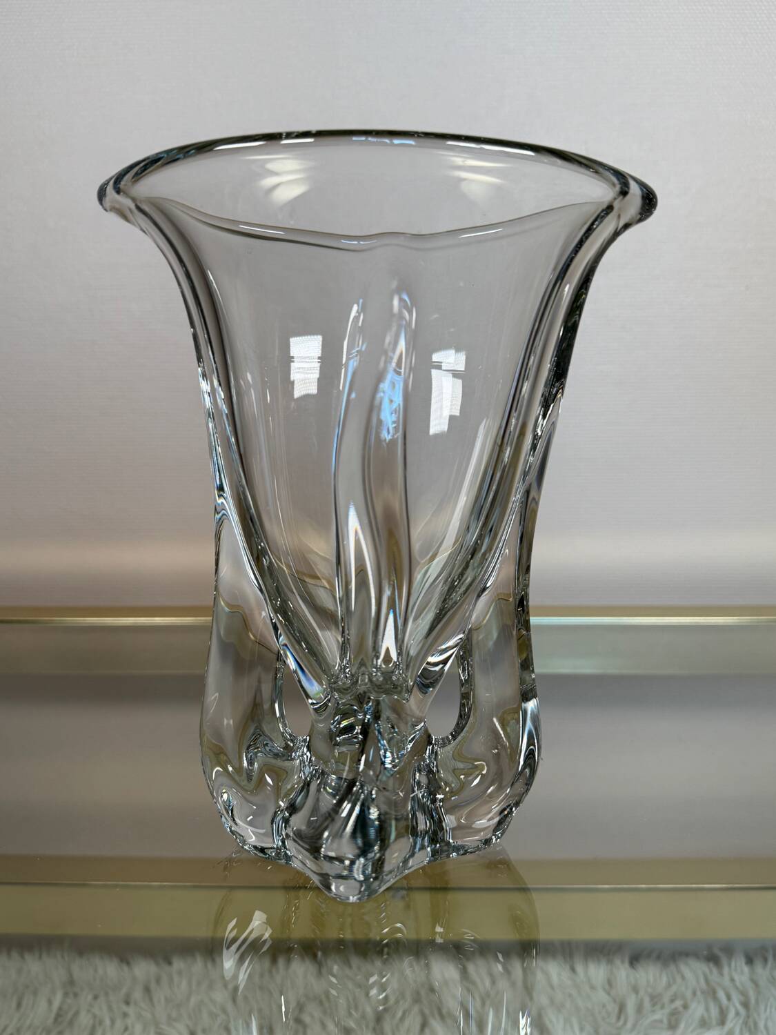 Openwork crystal vase from the 60s/70s