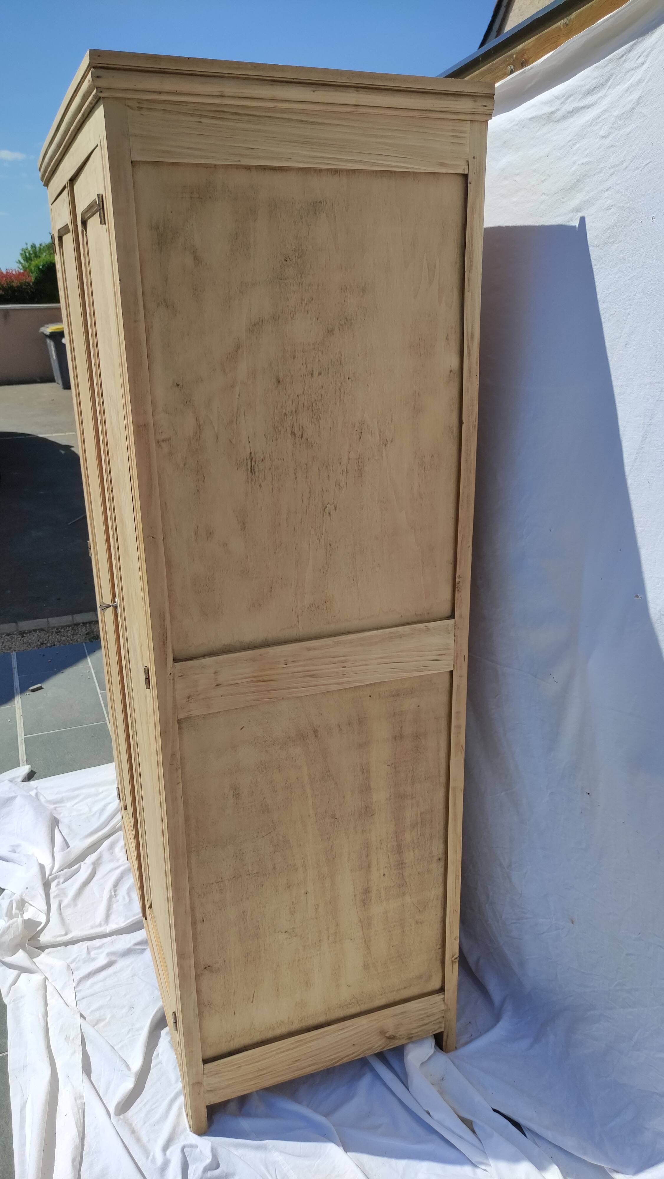 Parisian wardrobe in raw wood