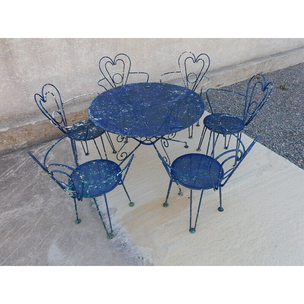 Garden Furniture In Metal Table 6 Chairs Selency Garden Furniture In Metal Table 6, Plantation Patterns Outdoor Furniture