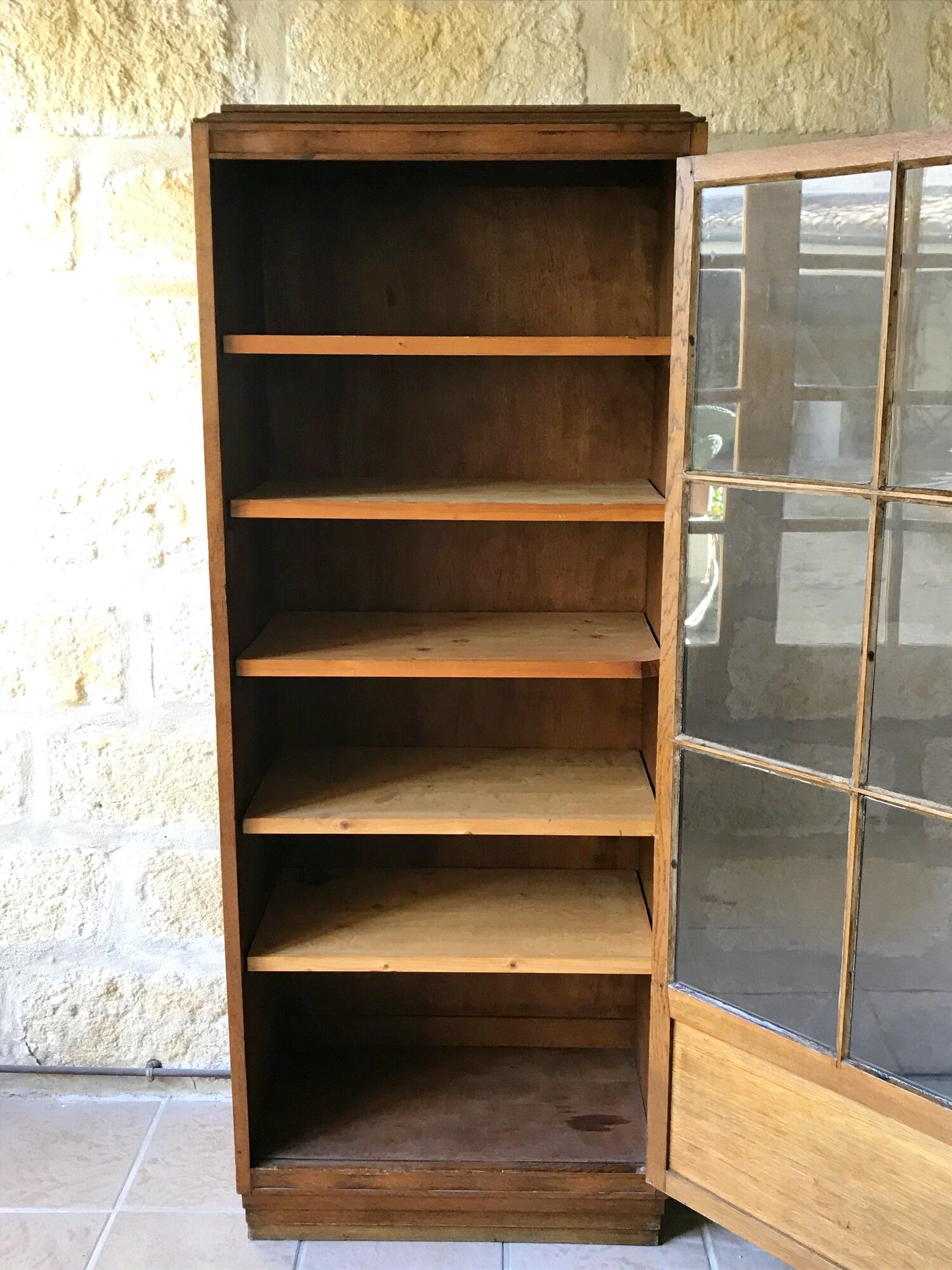 Art Deco oak bookcase 30s
