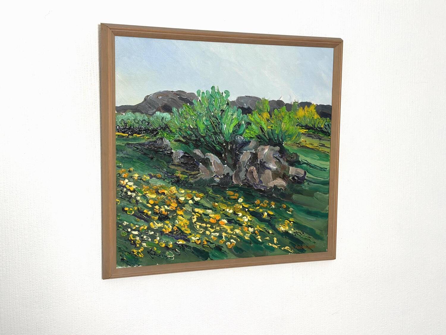 Swedish oil on canvas – “flowers” by lars "bjönni" andersson