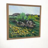 Swedish oil on canvas – “flowers” by lars "bjönni" andersson