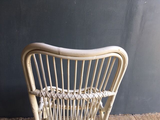 White rattan chair