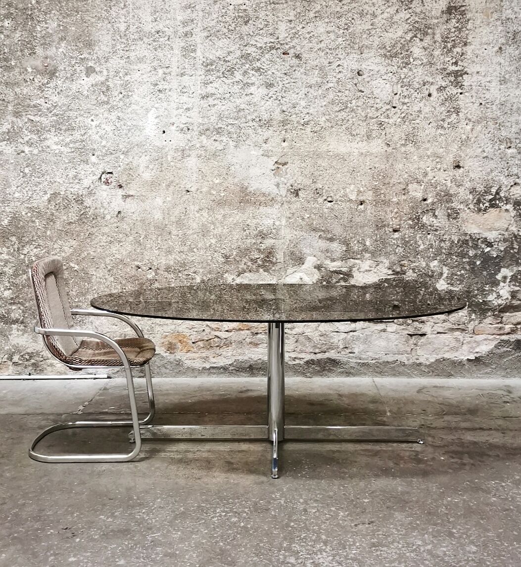 Oval dining table, Roche Bobois, 1970