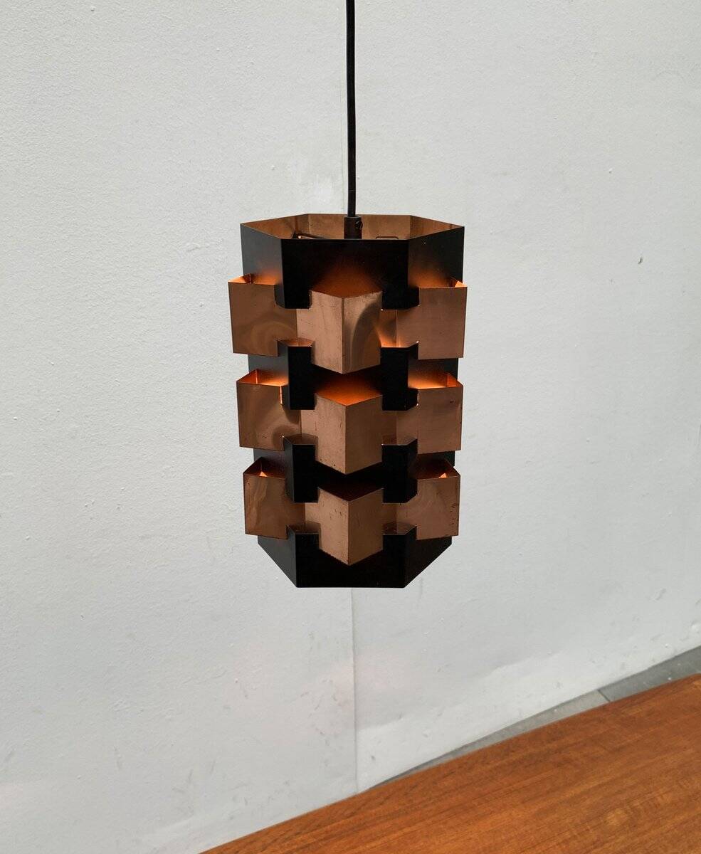 Danish copper pendant light from the mid-century by Lyfa, 1960s.