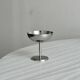 6 small stainless steel dessert bowls on stands