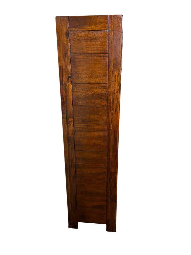 Narrow vintage wooden library / shelf / rack