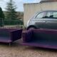 Set of 2 purple Cassina Nest sofas