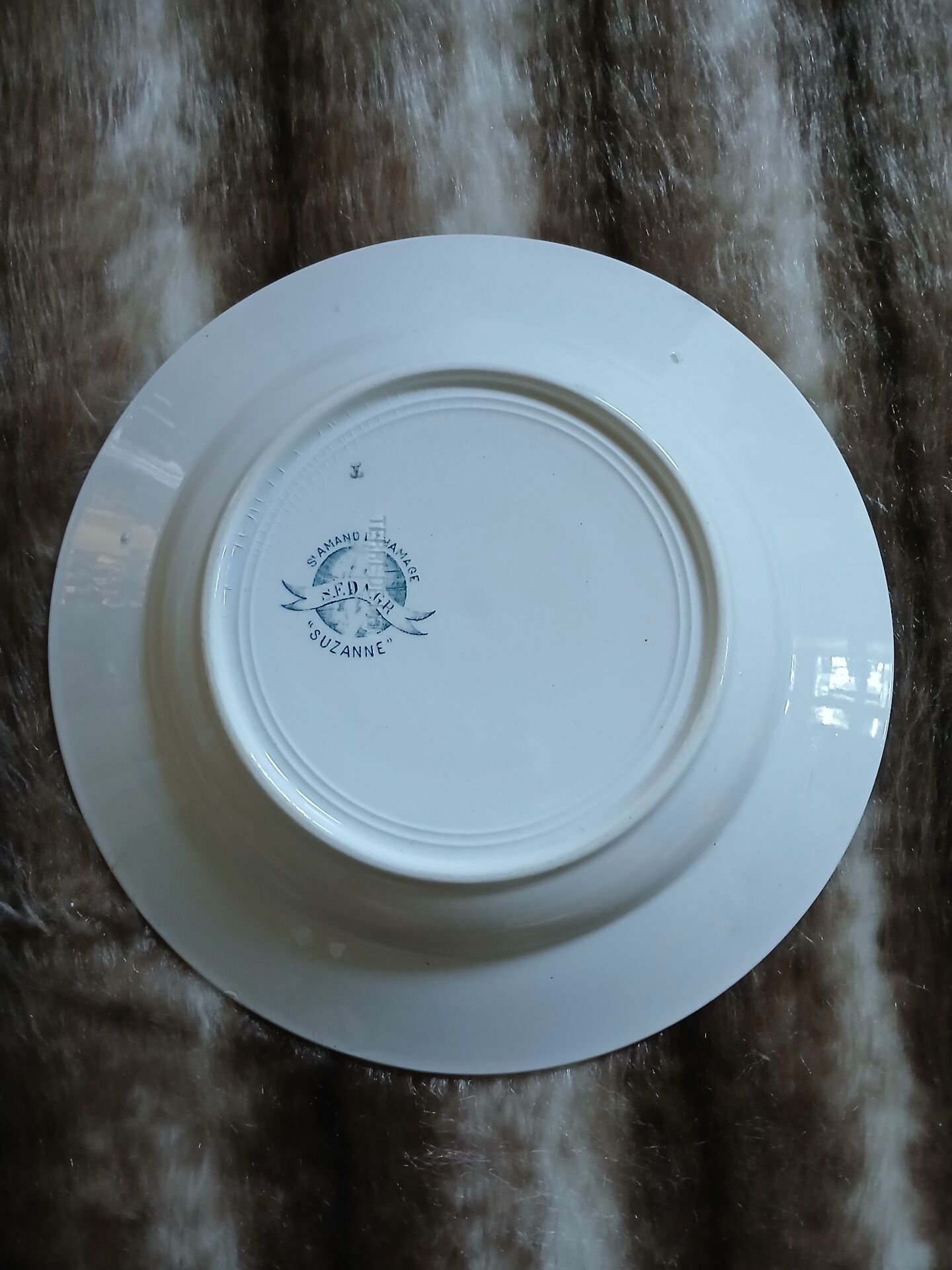 8 antique deep plates in ironstone