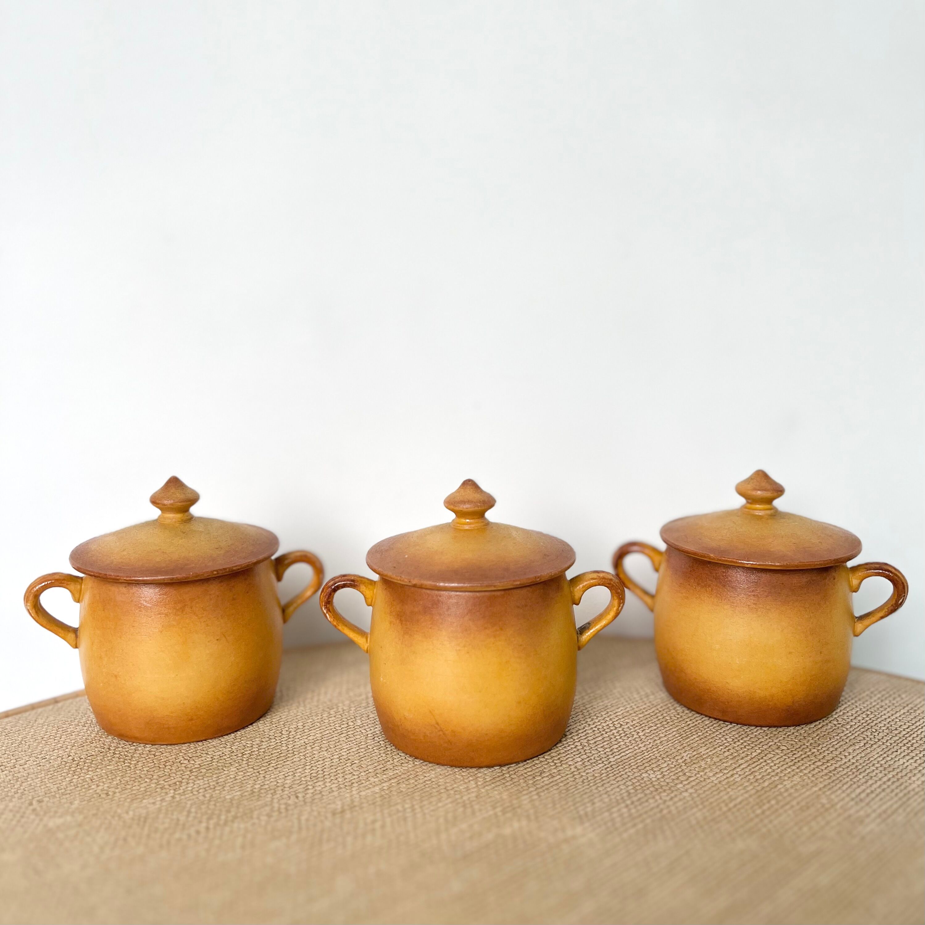 Fired Porcelain Cream Pots