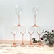6 glasses of wine white foot pink vintage luminarc model "rosé"