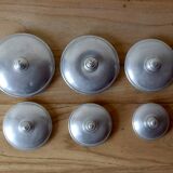 Series of Six vintage aluminum spice jars - Storage jars - 1940.