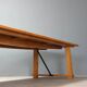 Antique oak and metal table, Italy, 20th century