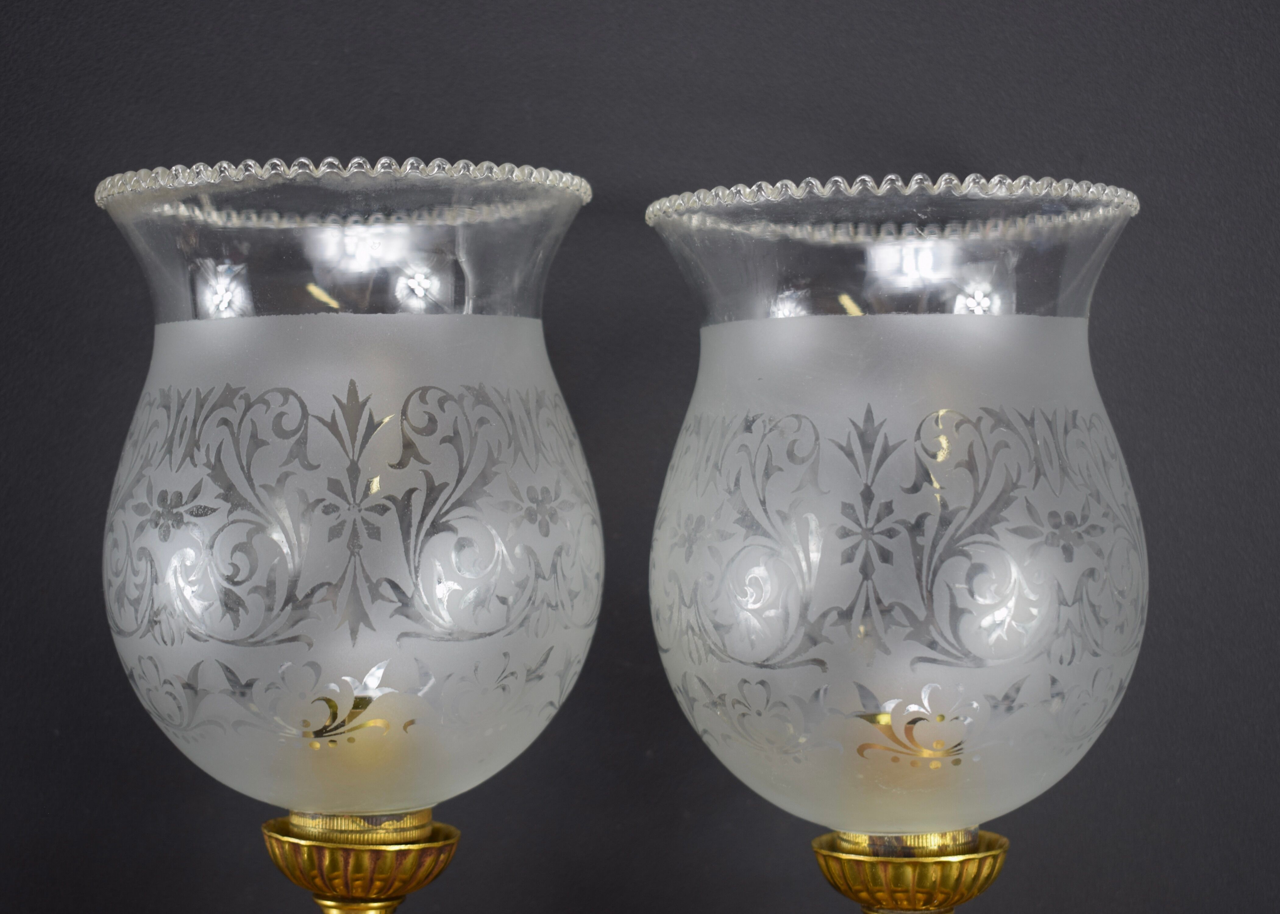 Pair of Wall Scuffles Bronze Torches and Golden Brass Torches