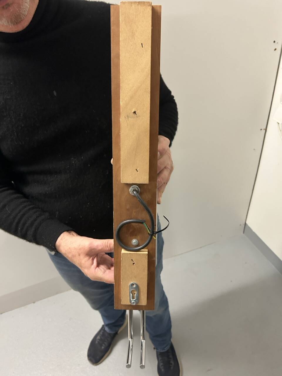 Vintage France Stainless Steel Tube wall lamps 1970s