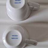 Pair of cups in white porcelain