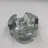 Solid glass candle holder