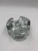 Solid glass candle holder