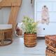 Wicker plant pot