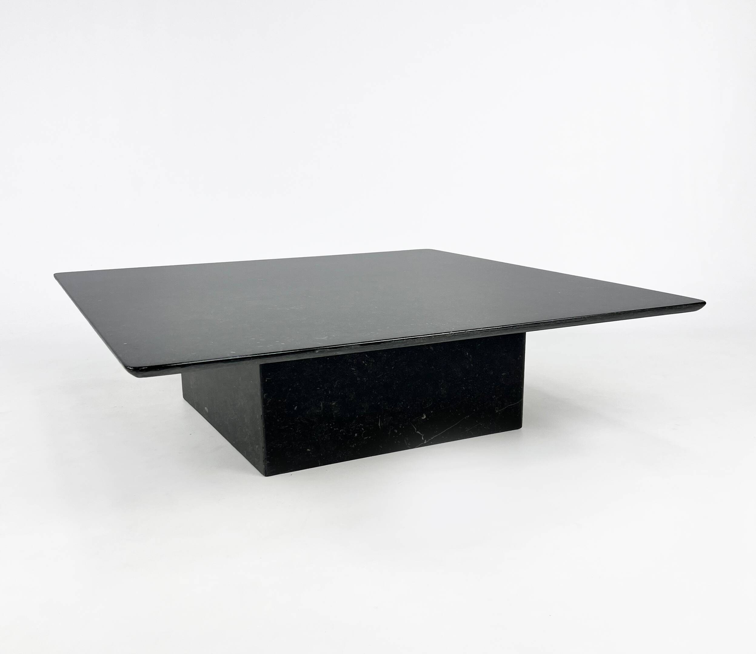 Vintage Square Italian Granite Coffee Table, 1970s