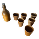 Ancien Service Bouteille +  6 Gobelets Grès DIGOIN France Vintage