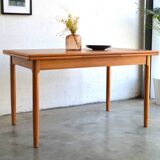 Teak table with Italian extensions 125cm