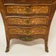 Secrétaire galbé et marqueté de branchages fleuris de style Louis XV