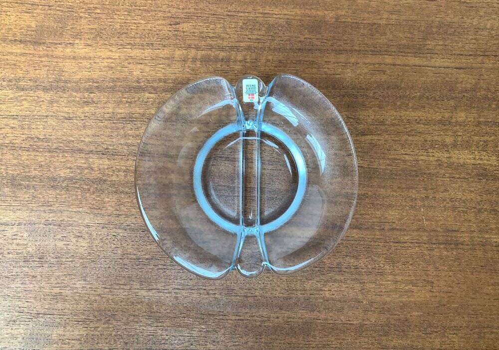 Vintage Danish glass bowl by Holmegaard, 1970s.