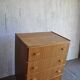 Commode scandinave marron en contreplaqué, 4 tiroirs, style Mid-Century (1960s)